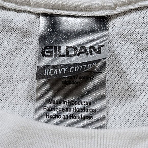 Gildan Mens T Shirt XL White XMas Rudolph The Red Nosed Reindeer Heavy Cotton - Picture 3 of 10